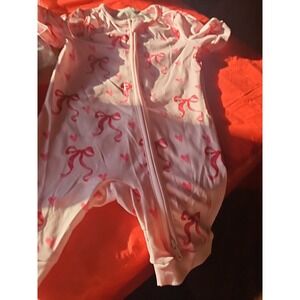 Bamboo Zippy Shorty Pink Ribbon 12 To 18  Months Double Zipper